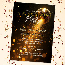 Invitación Luces de Bola de Disco Brillantes para la Fiesta d