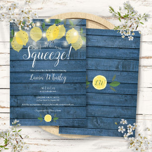 Invitación Luces de Cadena Azules de Madera Main Squeeze Desp