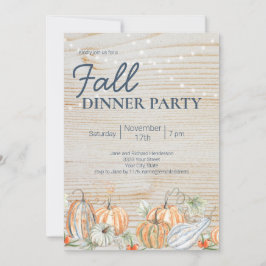 Invitación Luces de cadena Cae Cena Fiesta Calabaza