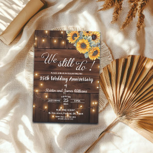 Invitación Luces de Cadena de Aniversario de Bodas 35 Años