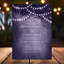 Invitación Luces de Cadena de Árbol Soñadoras Etéreas Rústica