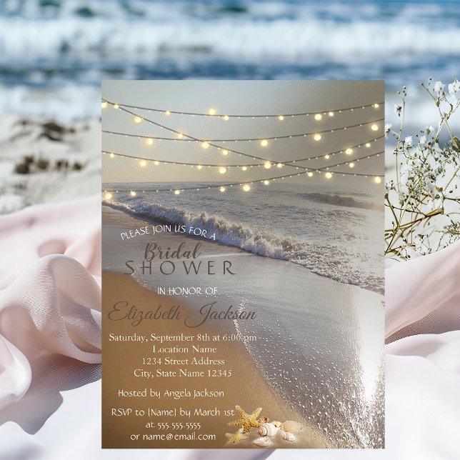 Invitación Luces de Cadena de Conchas Marinas para Boda en la (Subido por el creador)