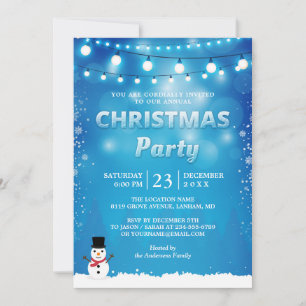 Invitación Luces de Cadena de Copos de Nieve de Invierno Fies