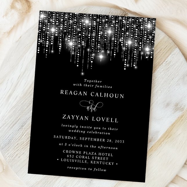 Invitación Luces de Cadena de Cortina Verticales Elegantes Ne (Subido por el creador)