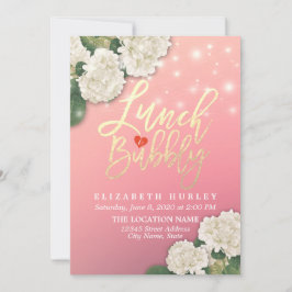 Invitación Luces de cadena de la ducha con flores de luna y b