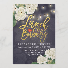 Invitación Luces de cadena de la ducha con flores de luna y b