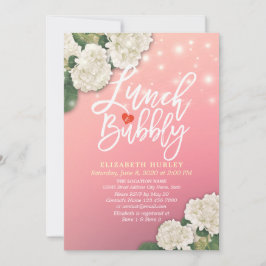 Invitación Luces de cadena de la ducha con flores de luna y b