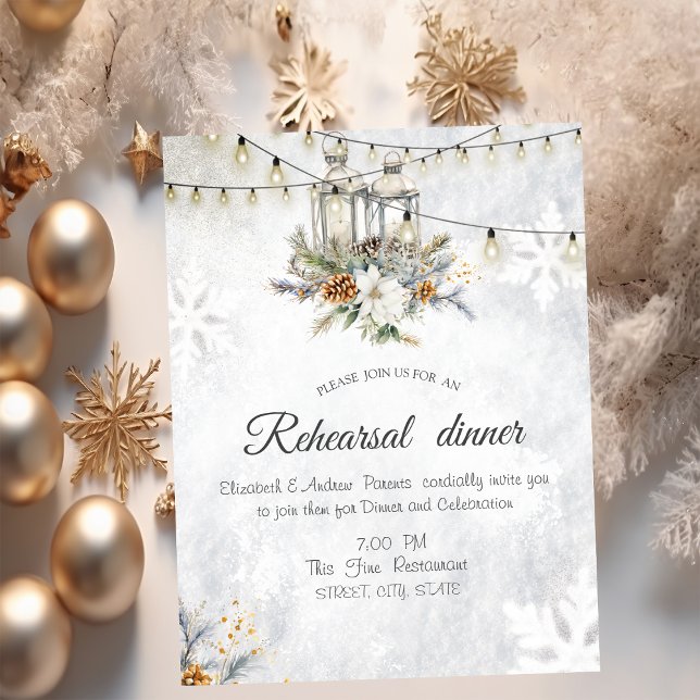 Invitación Luces de Cadena de Linterna de Copos de Nieve Cena (Subido por el creador)