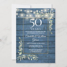 Invitación Luces de Cadena de Vegetación del Aniversario 50 A