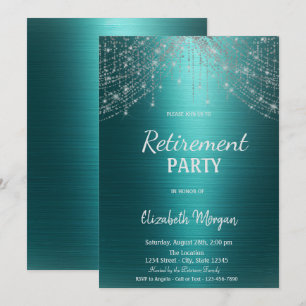 Invitación Luces de Cadena Elegantes Metálicas Verdes para Ju