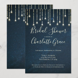Invitación Luces De Cadena En La Ducha De Novias De Starry Sk