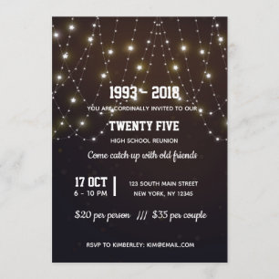 Invitación Luces de cadena modernas