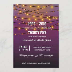 Invitación Luces de cadena modernas