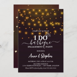 Invitación Luces de cadena románticas hago partido de comprom