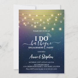 Invitación Luces de cadena románticas hago partido de comprom