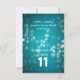 Invitación Luces de Cadenas de Asientos de Boda Número de Mes