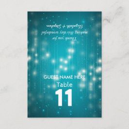 Invitación Luces de Cadenas de Asientos de Boda Número de Mes