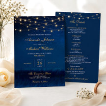 Luces de Cadenas Elegantes Boda Azul Marino