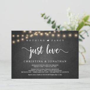 Invitación Luces de Cadenas, Huida, Nada Elegante Solo Amor
