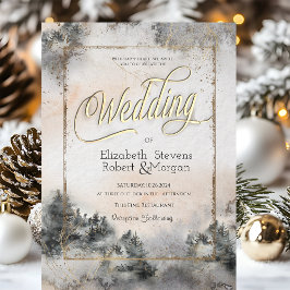 Invitación Luces de Cuerda de Bosque Árbol Bosque de Bodas