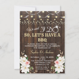 Invitación Luces de cuerda de grano de Magnolia blanca despué