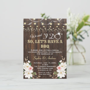 Invitación Luces de cuerda de grano de Magnolia blanca despué