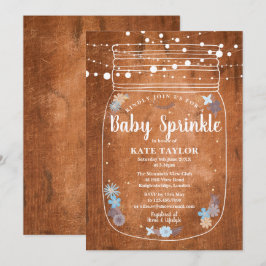 Invitación Luces de Cuerda de Tarro de Mason para Baby Sprink