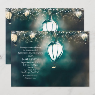 Invitación Luces de Cuerda de Verano de Jardín Encantado Boda