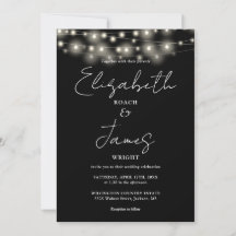 Luces de Cuerda en Blanco y Negro Todo en Uno Boda