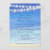 Luces de cuerda en el agua Bridal Shower