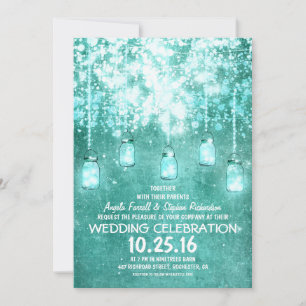 Invitación Luces de cuerda invitan a la boda de caramelos bri