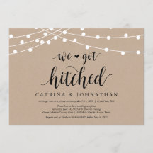 Luces de Cuerda Kraft, letra negra, Huida de Boda