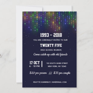 Invitación Luces de cuerda modernas