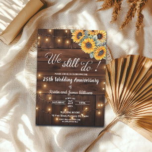 Invitación Luces de Cuerda para Bodas de Plata por nuestro 25