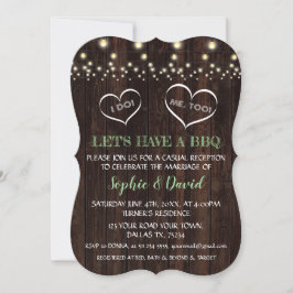 Invitación Luces de Cuerda Románticas en un Viejo Granero I D