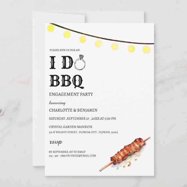 Invitación Luces de cuerda rusas hago partido de compromiso d (Anverso)