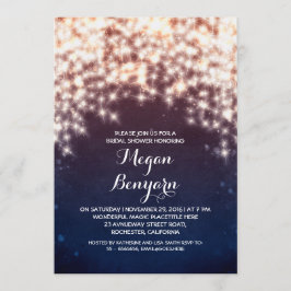 Invitación luces de cuerdas azules reales la ducha de novia i