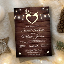 Luces de Cuerdas de Corazón de Ciervo Boda Rústica