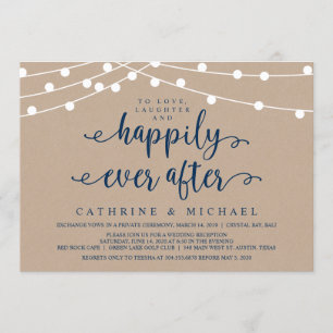 Invitación Luces de cuerdas de granja rústicas, elóstico de B