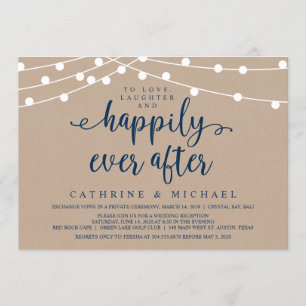 Invitación Luces de cuerdas de granja rústicas, elóstico de B