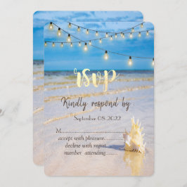 Invitación Luces de Cuerdas de Playa Concha RSVP