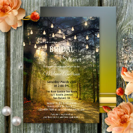 Invitación Luces de cuerdas encantadas Ducha de novias forest