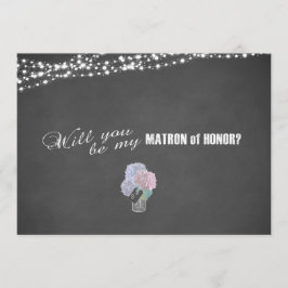 Invitación Luces de cuerdas Mason Jar Chalkboard Matron of Ho