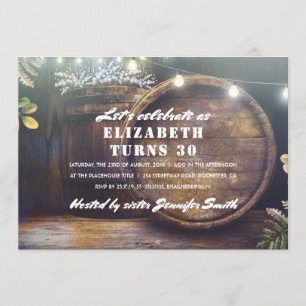 Invitación Luces de cuerdas rusas y fiesta de cumpleaños de b