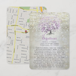 Invitación Luces de estrellas de cuento de hadas de lavanda p