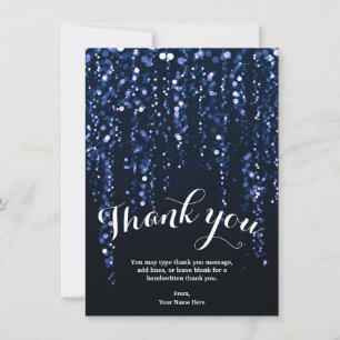 Invitación Luces de Estrellas Encantadas Azul Violeta Gracias