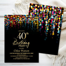 Luces de fiesta con bokeh colorido para cumpleaños