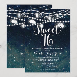 Invitación Luces de frasco de mason del cielo nocturno de la