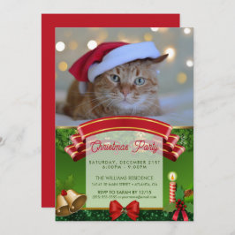 Invitación Luces de gato y Navidad