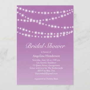 Invitación Luces de guijarros de orquídea radiante Ducha de n